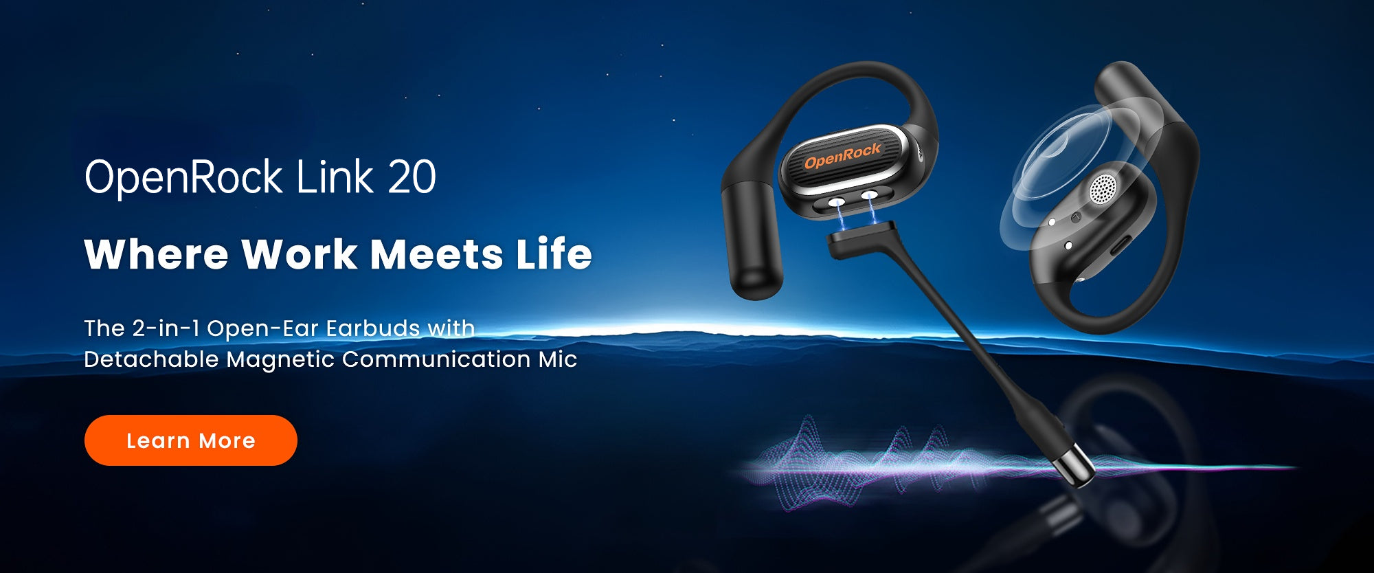 OpenRock Debuts Link 20 on Kickstarter: A Game-Changing Open-Ear Headset for Work and Life
