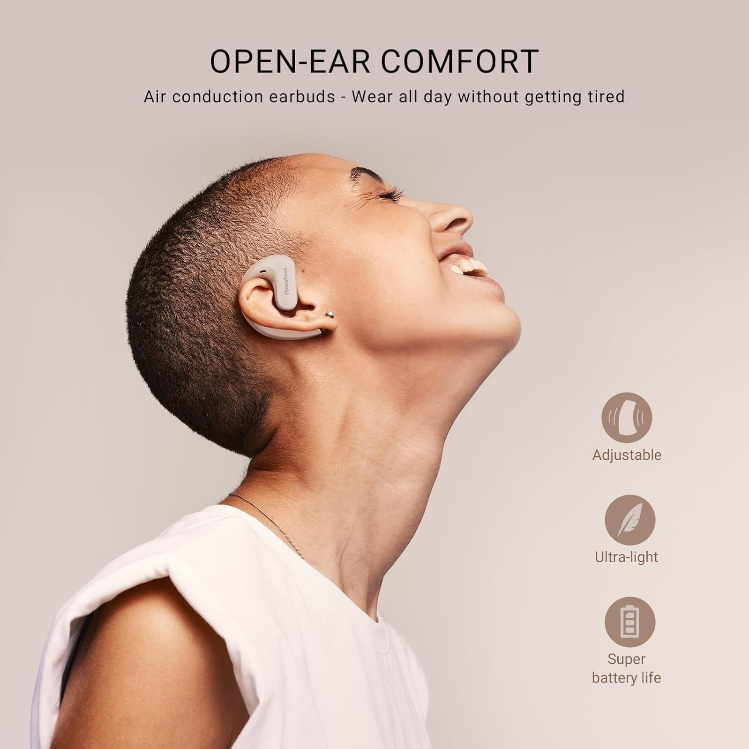 OpenRock S Open-Ear Air Conduction Sport Earbuds