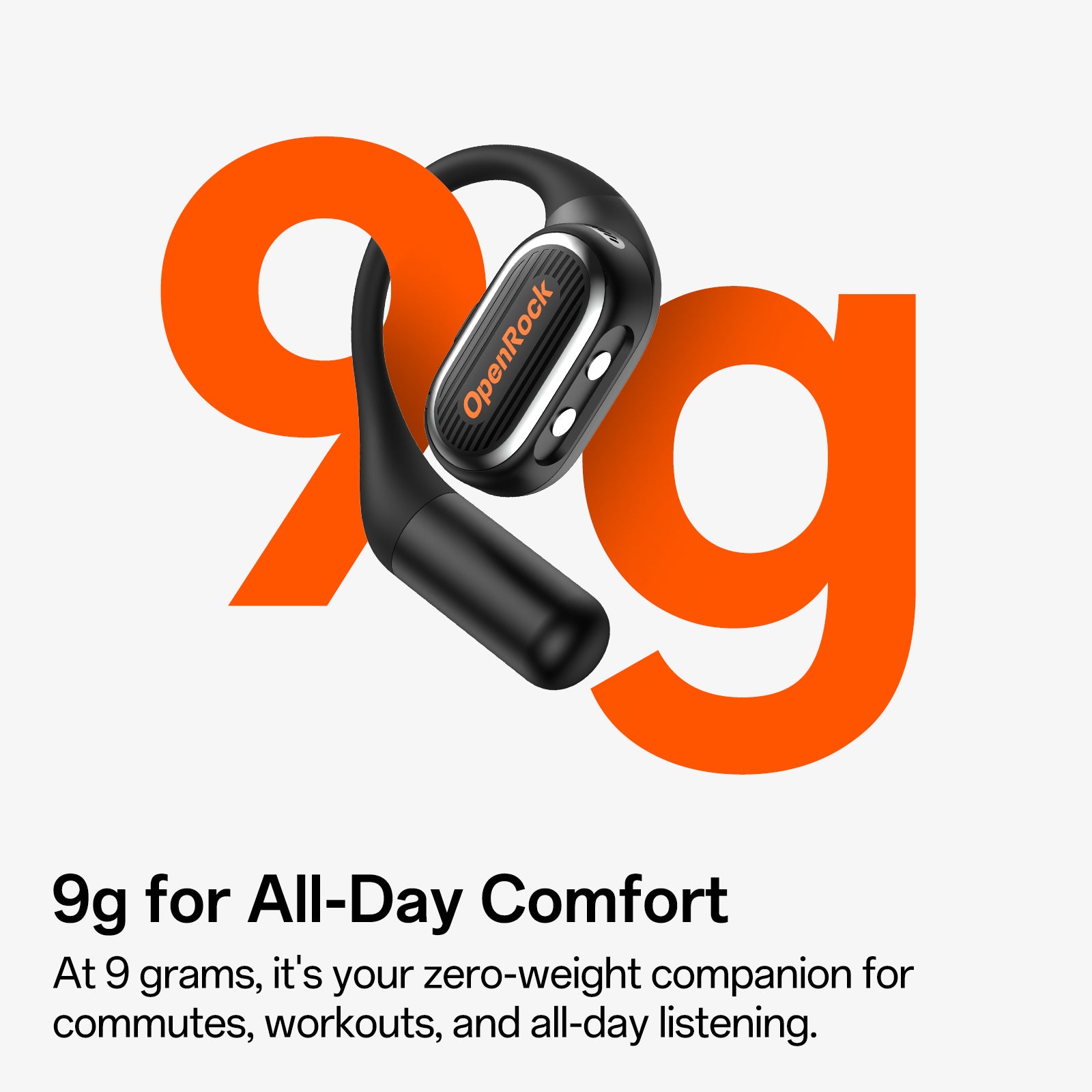 OpenRock Link 20 Wireless Open-Ear Headset with Magnetic Mic