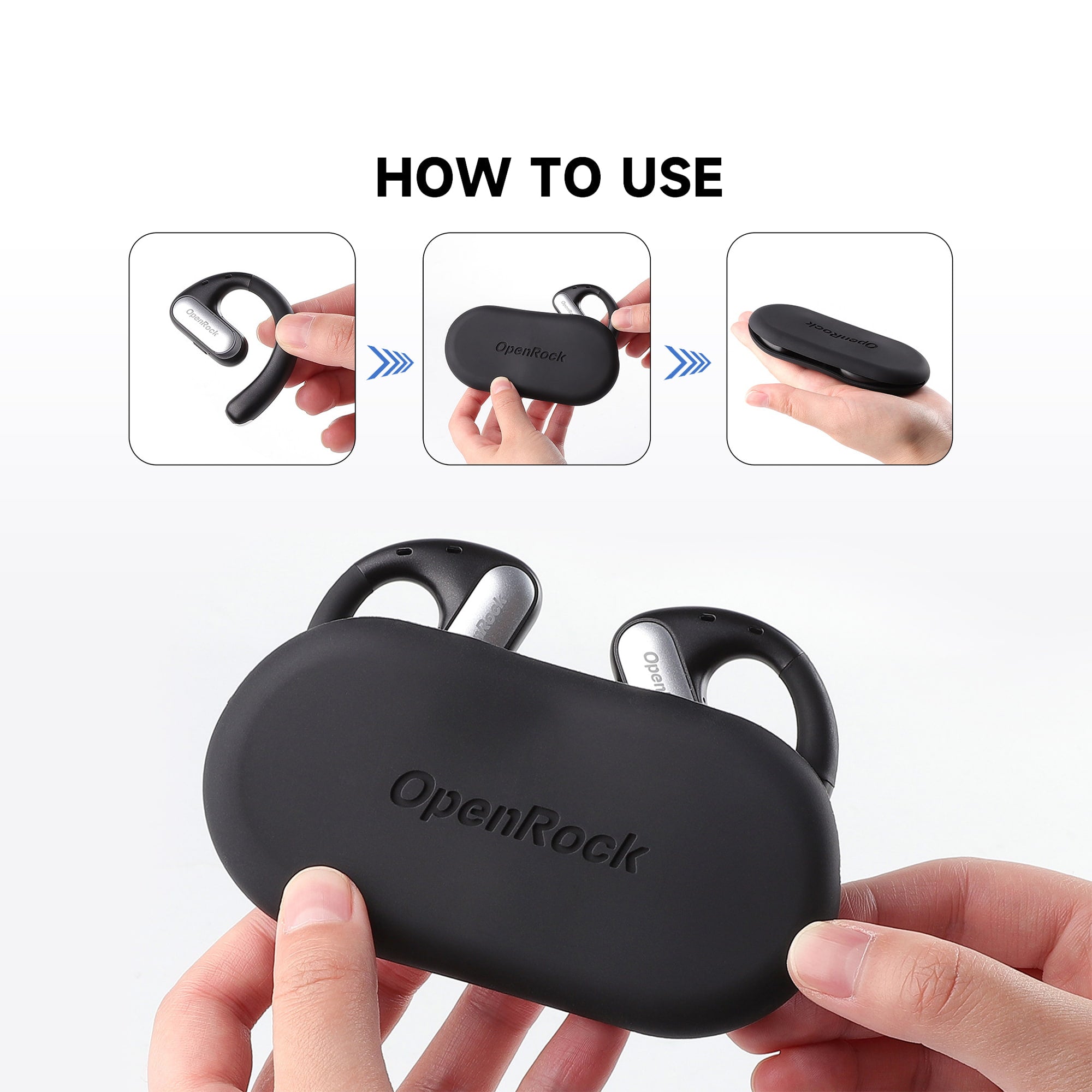 Pocket Bundle - OpenRock Open-ear Earbuds + Portable Silicone Case