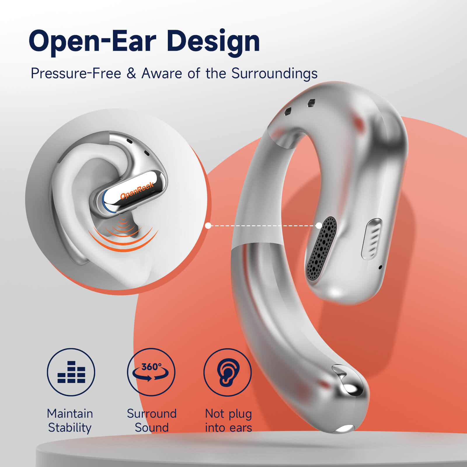 OpenRock Pro Open-Ear Air Conduction Sport Earbuds